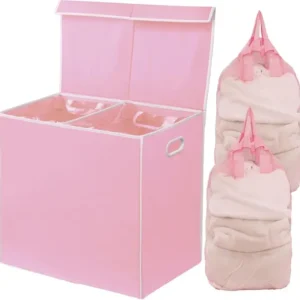 Dual Compartment Laundry Hamper with Lid