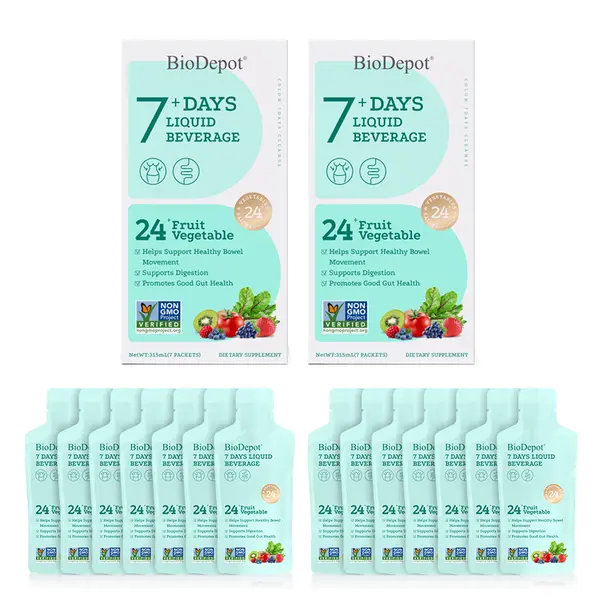 Biodepot 7-Day Sugar-Free Natural Liquid Digestive Enzymes with Akkermansia Probiotic