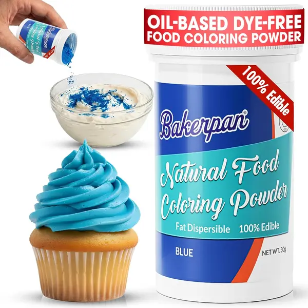 Bakerpan 2 Pack Blue Food Coloring Powder for Baking