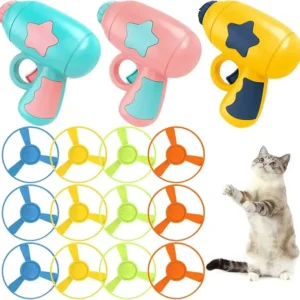 15pcs Upgraded Flying Disc Dog & Cat Toy ,Durable Plastic Discs Suitable for Training, Fetch, Retrieval