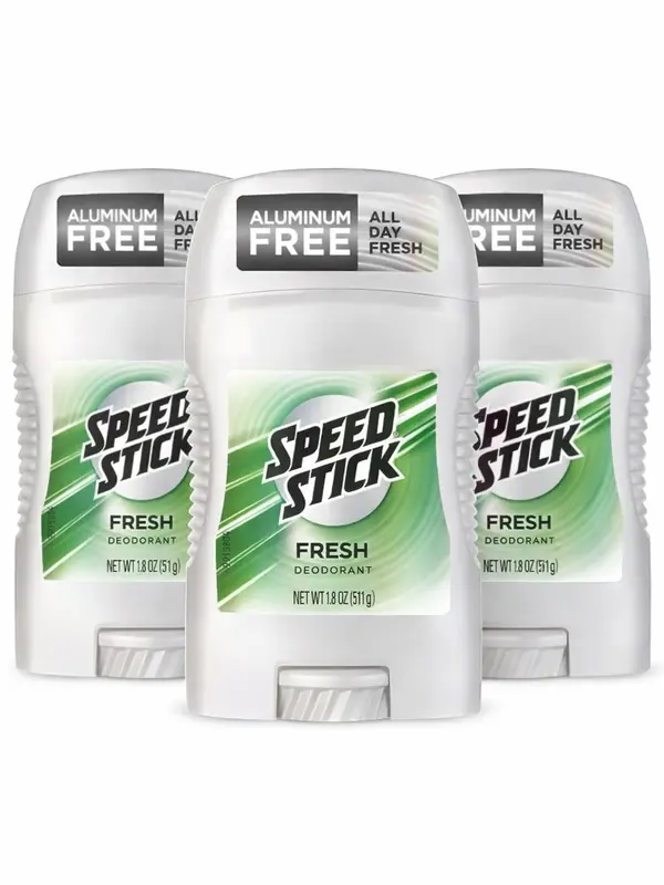 Speed Stick Aluminum-Free Deodorant for Men, Fresh Scent, 1.8 oz (Pack of 3)