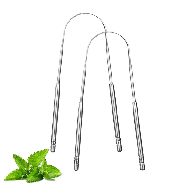 2 Pack Tongue Scraper,Stainless Steel Tongue Cleaners,Tongue Scraper for Adults
