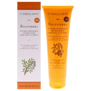 Soleombra Silky After-Sun Fluid by LErbolario for Unisex, 10.1 oz