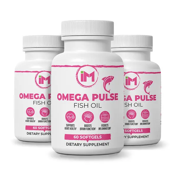 IM OmegaPulse - 3 Bottles - Omega-3 Fatty Acids - Fish Oil - EPA & DHA Healthy Dietary Supplement