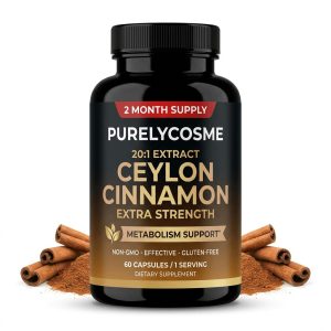 Purelycosme Ceylon Cinnamon Extra Strength, 8,000mg, 60 Capsules