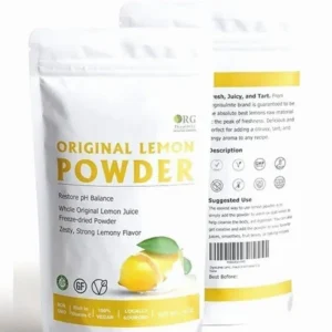 Lemon Powder,Whole Lemon Juice Freeze Dried Powder Strong Lemony Flavor 8 Oz