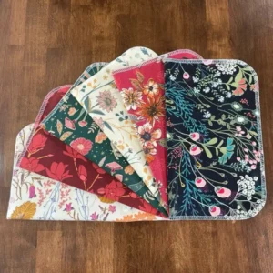 Cottage Core & More 6 Pack Eco-Friendly Reusable Kitchen Paper Towel Replacement 100% Cotton Flannel Durable Machine
