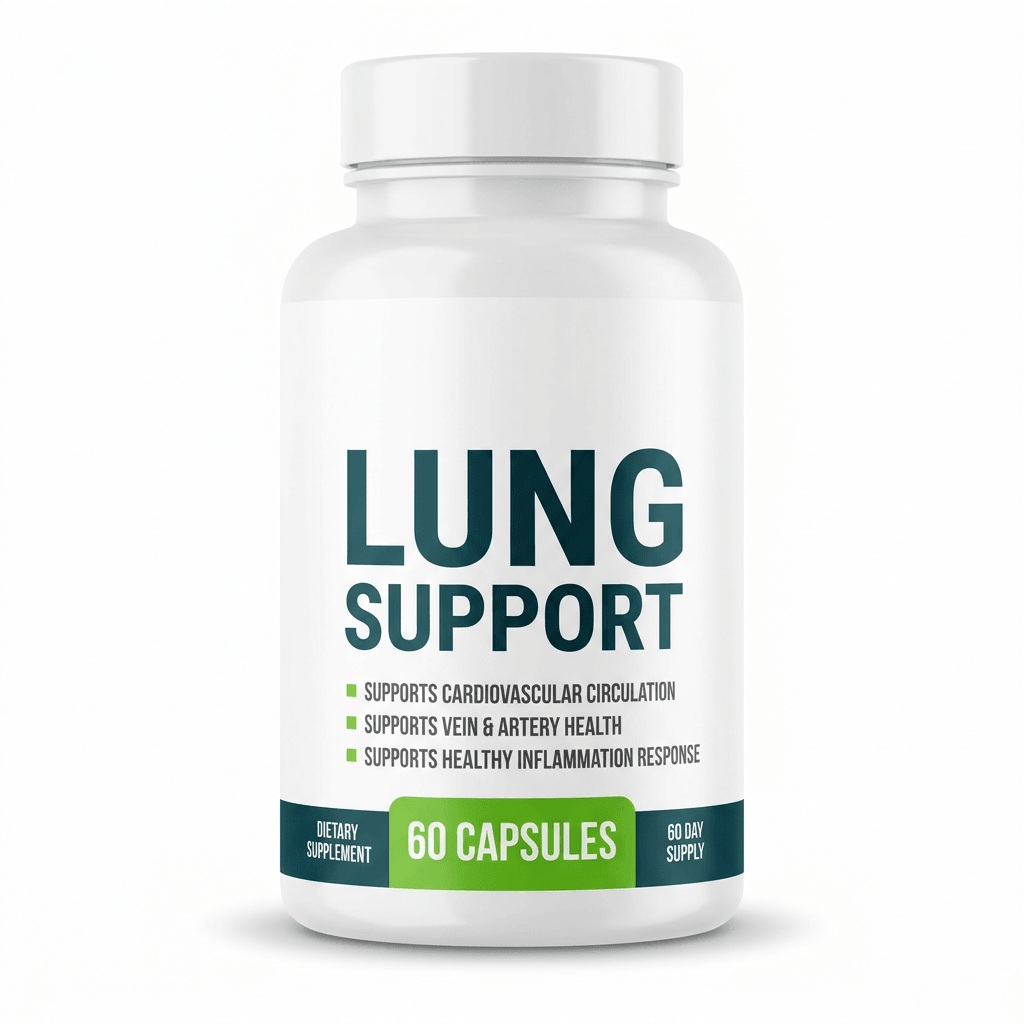 Purelycosme Lung Support, Cardiovascular Circulation Formula, 60 Capsules