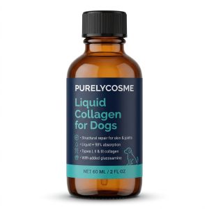 Purelycosme Liquid Collagen for Dogs, Skin, Joint & Gut Support, 60 mL (2 fl oz)