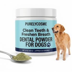 Purelycosme Dental Powder for Dogs, Clean Teeth & Freshen Breath, 21 oz (60 g)